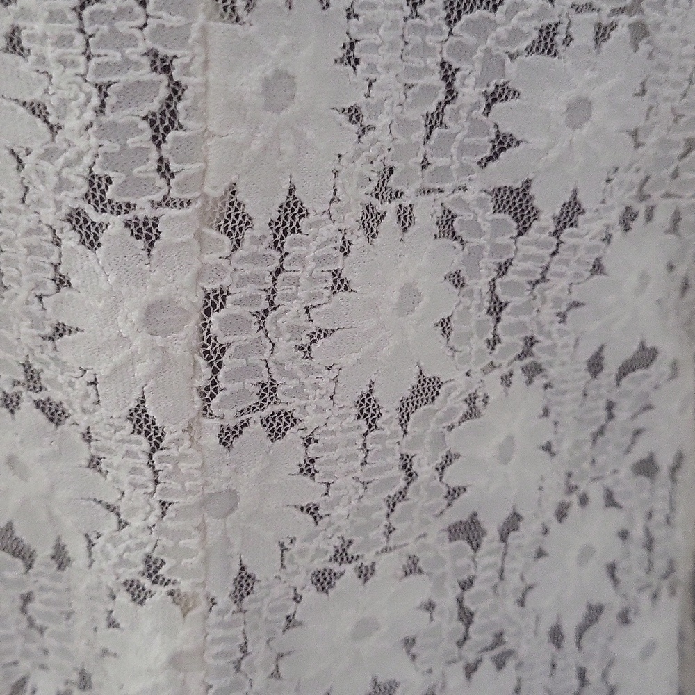 Vintage TuEllys Ivory Lace Shirt With Satin Collar And Ruffles. - Picture 8 of 11
